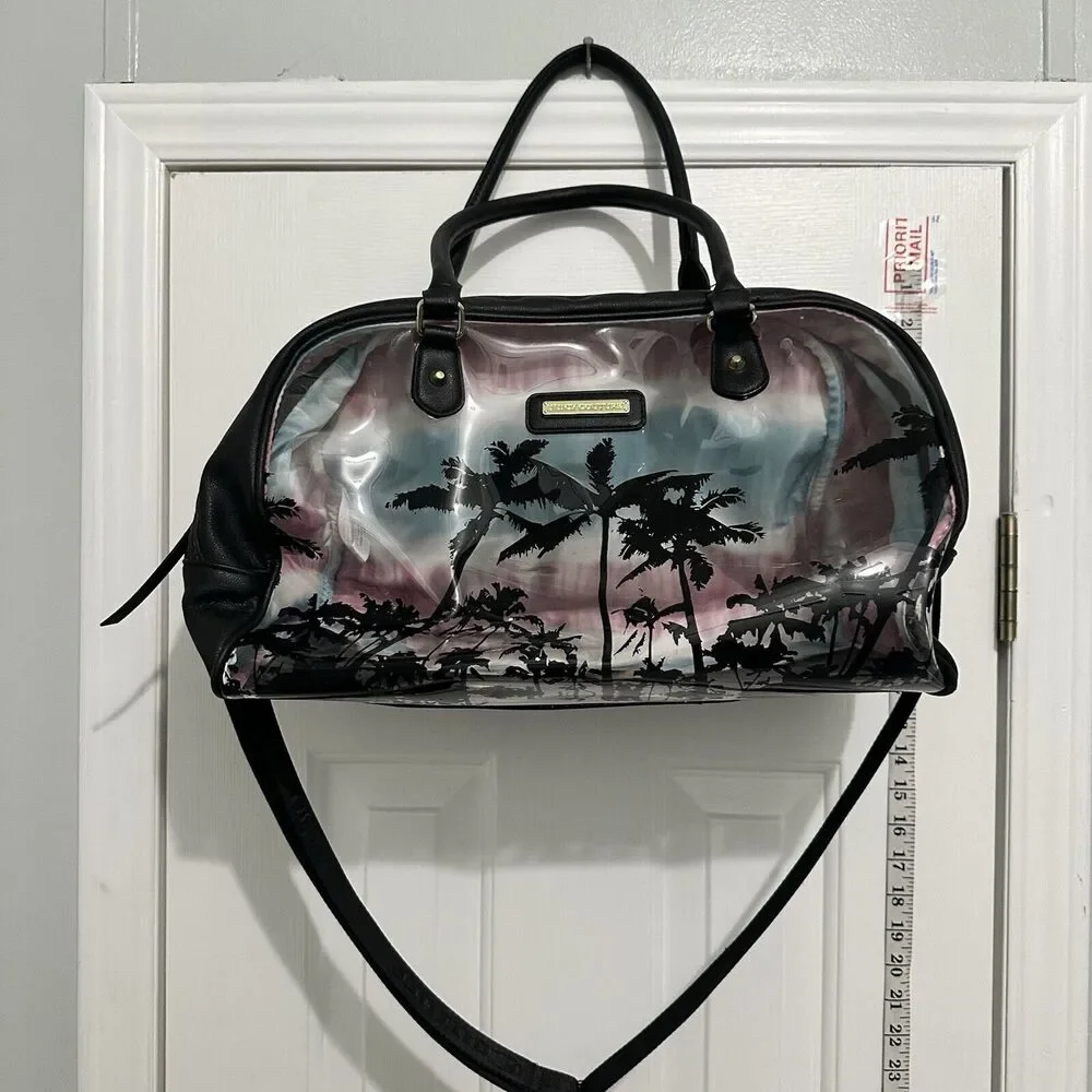Juicy Couture Black Palm Tree Travel Weekender BAG Duffle Beach Pink Cruise